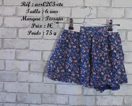 Jupe 6 ans Tissaia (asr0203-cte)